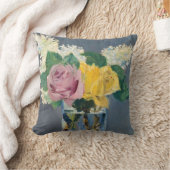 エドアルドマネ – ライラックとバラ クッション (ブランケット)