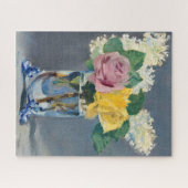 エドアルドマネ – ライラックとバラ ジグソーパズル (横)