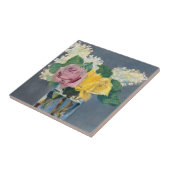 エドアルドマネ – ライラックとバラ タイル (側面)