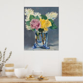 エドアルドマネ – ライラックとバラ ポスター (キッチン)