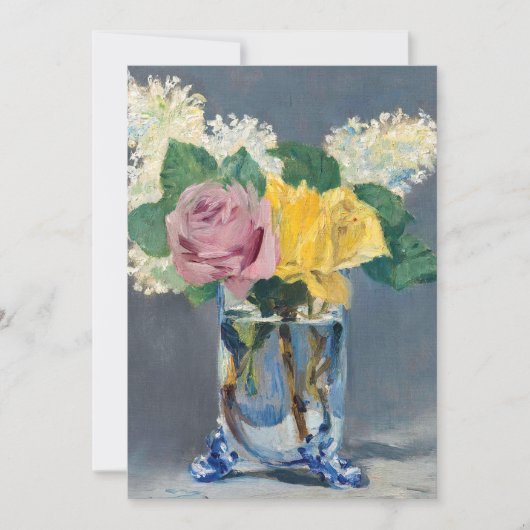 エドアルドマネ – ライラックとバラ 招待状 (正面)