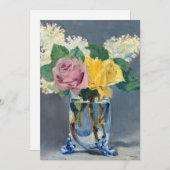 エドアルドマネ – ライラックとバラ 招待状 (正面/裏面)