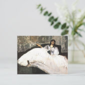 エドアードマネ – ファンの女性 ポストカード (スタンド正面)