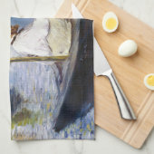 エドアードマネ – モネが彼のスタジオボート キッチンタオル (四つ折り)
