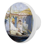 エドアードマネ – モネが彼のスタジオボート セラミックノブ (右)