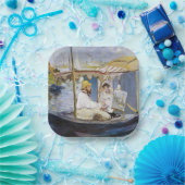 エドアードマネ – モネが彼のスタジオボート ペーパープレート (パーティー)