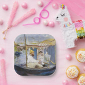 エドアードマネ – モネが彼のスタジオボート ペーパープレート (パーティー)