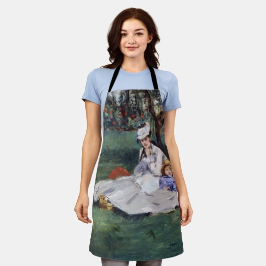 エドアードマネ – モネ家の庭 エプロン (着用した状態)
