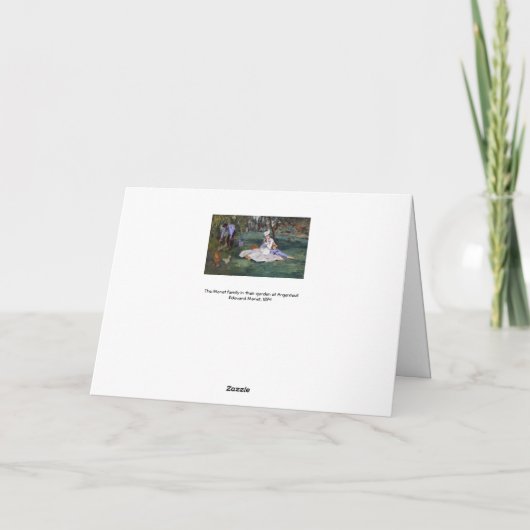 エドアードマネ – モネ家の庭 カード (裏面)