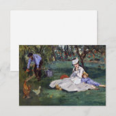 エドアードマネ – モネ家の庭 サンキューカード (正面/裏面)