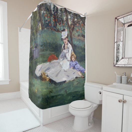 エドアードマネ – モネ家の庭 シャワーカーテン (インサイチュ)