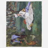 エドアードマネ – モネ家の庭 フリースブランケット (正面)