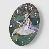 エドアードマネ – モネ家の庭 ラージ壁時計 (傾斜)