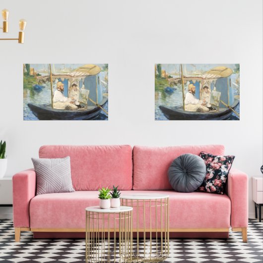 エドアードマネ – モネ絵画ズオンザズザズスタジオボート (リビング)