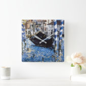 エドゥアルド・マネ - ヴェネツィアの大運河 スクエア壁時計 (ホーム)
