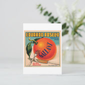 エドゥアルド·ロセロ·バレンシアスペインヴィンテージ·クレート·ラベ ポストカード (スタンド正面)