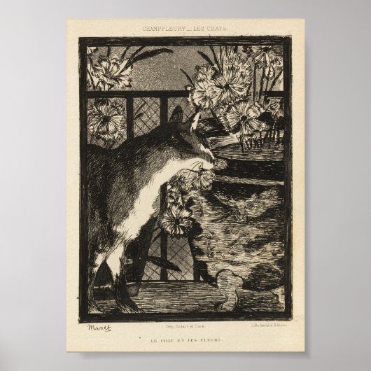 エドゥアルマネットキャッツプリント ポスター (正面)