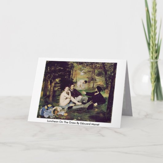 エドゥアードマネによる草の上の昼食会 カード (正面)