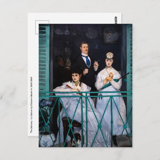 エドゥアードマネ – ザバルコニー/ルバルコン ポストカード (正面/裏面)