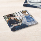 エドゥアードマネ – ザレイルウェイ スクエアペーパーコースター (アングル)