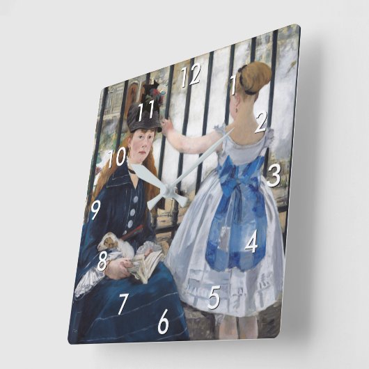 エドゥアードマネ – ザレイルウェイ スクエア壁時計 (傾斜)