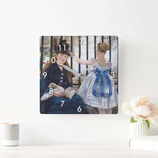 エドゥアードマネ – ザレイルウェイ スクエア壁時計 (ホーム)