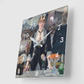 エドゥアードマネ – ザ・フォリー – ベルグレバー スクエア壁時計 (傾斜)