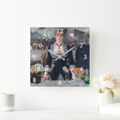 エドゥアードマネ – ザ・フォリー – ベルグレバー スクエア壁時計 (ホーム)