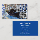 エドゥアードマネ – Grand Canal, Venice - QR Code 名刺 (正面/裏面)