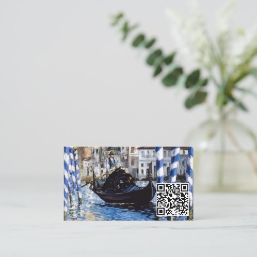 エドゥアードマネ – Grand Canal, Venice - QR Code 名刺 (スタンド正面)