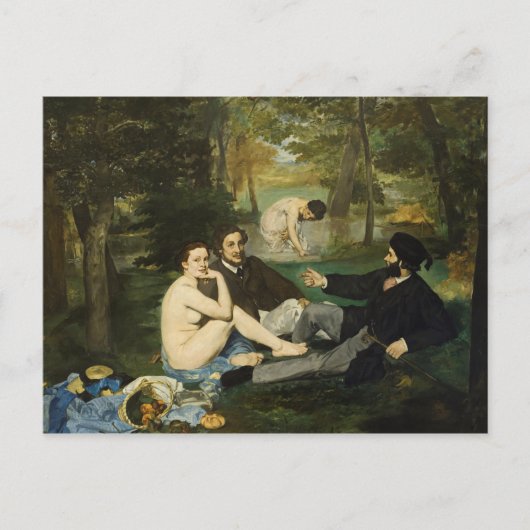 エドゥアードマネ – Luncheon The Grass ポストカード (正面)