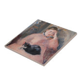 エドゥアードマネ – Woman with a cat タイル (側面)