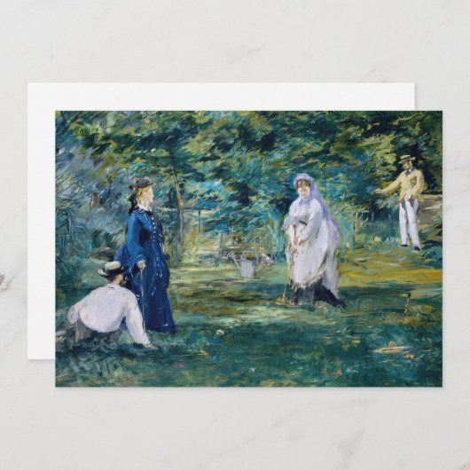 エドゥアール・マネ - クロケットのゲーム 招待状 (正面/裏面)