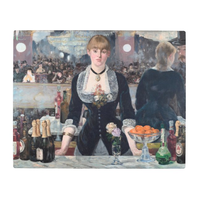 エドゥアール・マネ - フォリー・ベルジェールでの一場面 メタルプリント (正面)