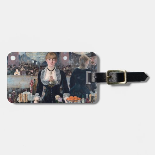 エドゥアール・マネ - フォリー・ベルジェールのバー ラゲッジタグ (正面横)