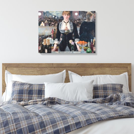 エドゥアール・マネ - フォリー・ベルジェールの酒場 キャンバスプリント (インサイチュ (寝室))