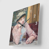 エドゥアール・マネ - プラム ブランディ スクエア壁時計 (傾斜)