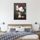 エドゥアール・マネ - 小さな台座の芍薬の花瓶 キャンバスプリント (インサイチュ (寝室))