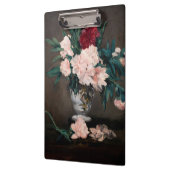 エドゥアール・マネ - 小さな台座の芍薬の花瓶 クリップボード (左)