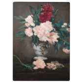 エドゥアール・マネ - 小さな台座の芍薬の花瓶 クリップボード (裏面)