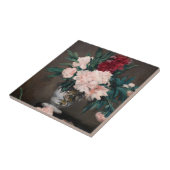 エドゥアール・マネ - 小卓上の芍薬の花瓶 タイル (側面)