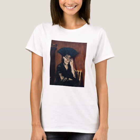 エドゥアール・マネ - 扇を持つベルト・モリゾ Tシャツ (正面)