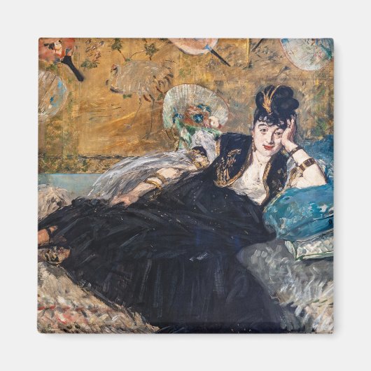 エドゥアール・マネ - 扇を持つ女 マグネット (正面)
