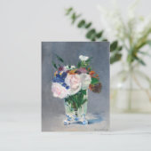 エドゥアール・マネ - 水晶の花瓶の花 ポストカード (スタンド正面)