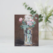 エドゥアール・マネ - 水晶の花瓶の花 ポストカード (スタンド正面)