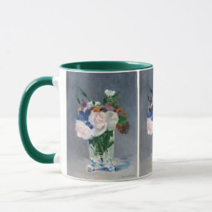 エドゥアール・マネ - 水晶の花瓶の花 マグカップ