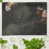 エドゥアール・マネ - 良いビールのグラス / Le bon bock キッチンタオル (折り畳み)