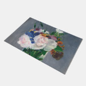 エドゥアール・マネ - 花を飾ったクリスタル製の花瓶 ドアマット (アングル)