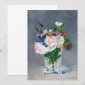 エドゥアール・マネ - 花を飾ったクリスタル製の花瓶 招待状 (正面/裏面)