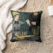 エドゥアール・マネ - 観葉植物園で クッション (ブランケット)